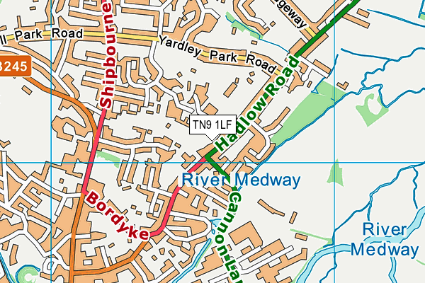 TN9 1LF map - OS VectorMap District (Ordnance Survey)