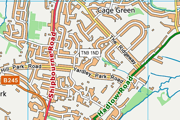 TN9 1ND map - OS VectorMap District (Ordnance Survey)