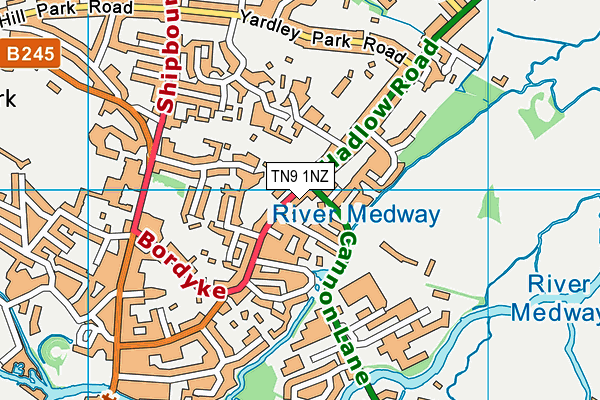 TN9 1NZ map - OS VectorMap District (Ordnance Survey)