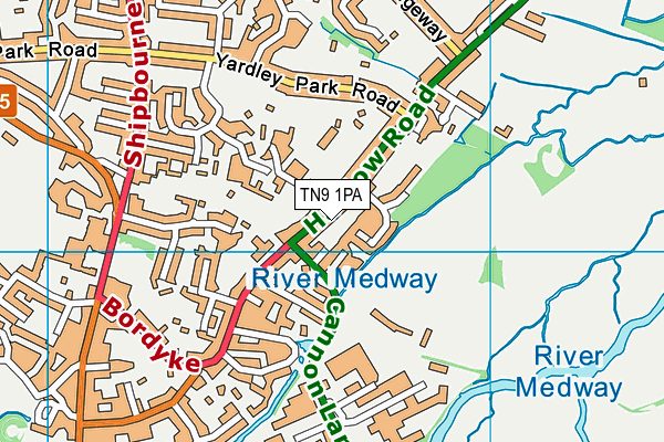 TN9 1PA map - OS VectorMap District (Ordnance Survey)