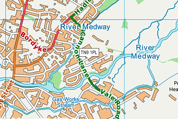 TN9 1PL map - OS VectorMap District (Ordnance Survey)