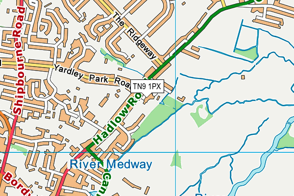 TN9 1PX map - OS VectorMap District (Ordnance Survey)