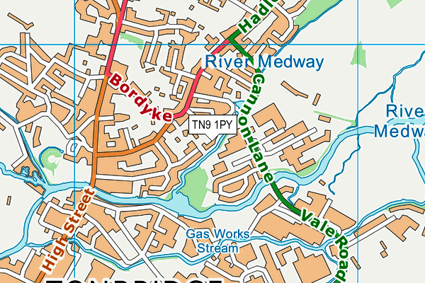 TN9 1PY map - OS VectorMap District (Ordnance Survey)