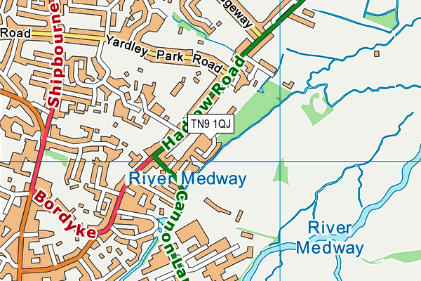 TN9 1QJ map - OS VectorMap District (Ordnance Survey)