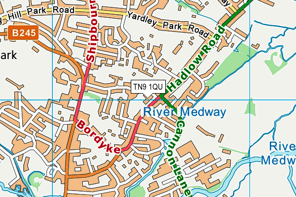 TN9 1QU map - OS VectorMap District (Ordnance Survey)