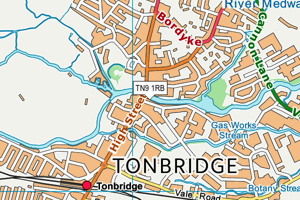 TN9 1RB map - OS VectorMap District (Ordnance Survey)