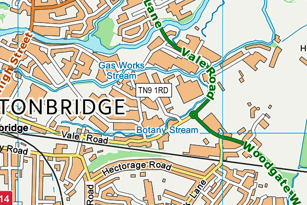 Snap Fitness (Tonbridge) map (TN9 1RD) - OS VectorMap District (Ordnance Survey)