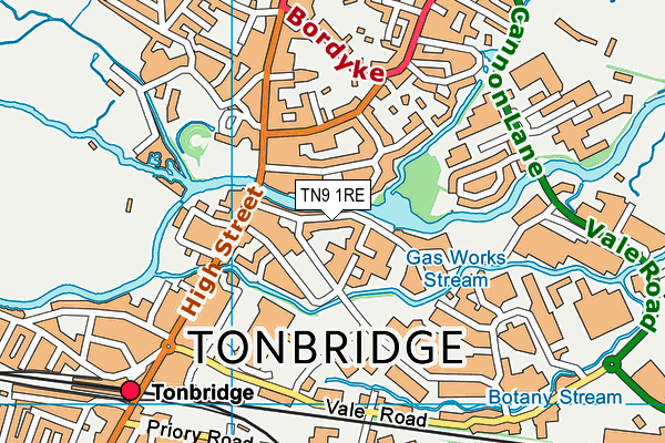 TN9 1RE map - OS VectorMap District (Ordnance Survey)