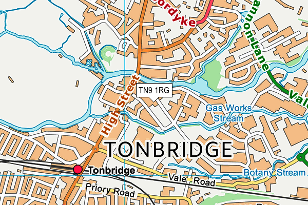 TN9 1RG map - OS VectorMap District (Ordnance Survey)