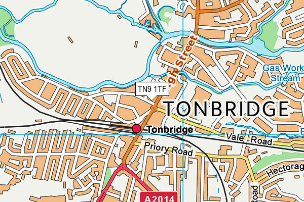 Puregym (Tonbridge) map (TN9 1TF) - OS VectorMap District (Ordnance Survey)