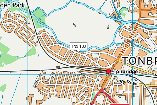 TN9 1UJ map - OS VectorMap District (Ordnance Survey)