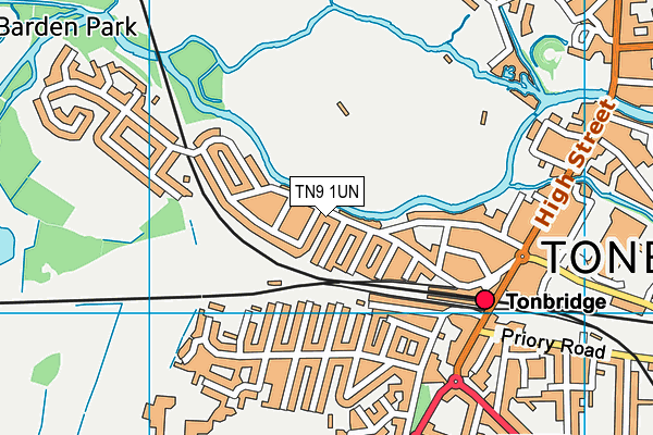 TN9 1UN map - OS VectorMap District (Ordnance Survey)