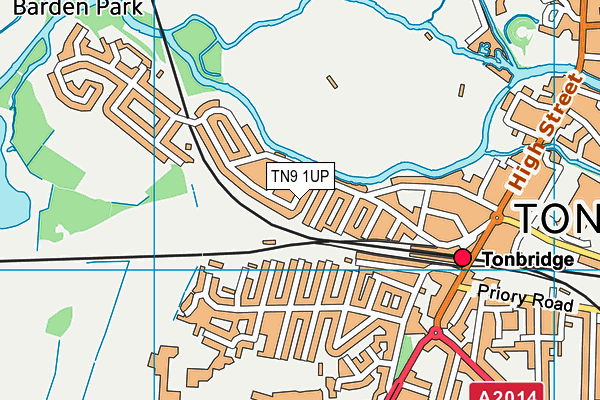 TN9 1UP map - OS VectorMap District (Ordnance Survey)