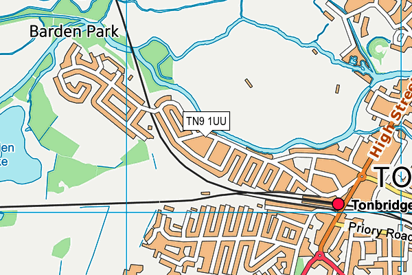 TN9 1UU map - OS VectorMap District (Ordnance Survey)