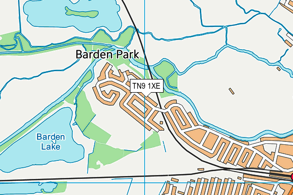 TN9 1XE map - OS VectorMap District (Ordnance Survey)