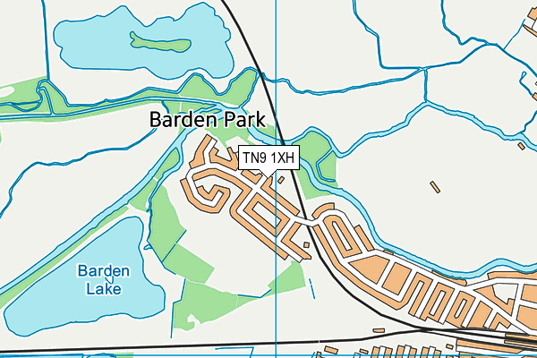 TN9 1XH map - OS VectorMap District (Ordnance Survey)