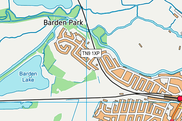 TN9 1XP map - OS VectorMap District (Ordnance Survey)