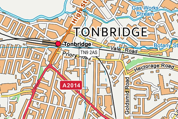 TN9 2AS map - OS VectorMap District (Ordnance Survey)