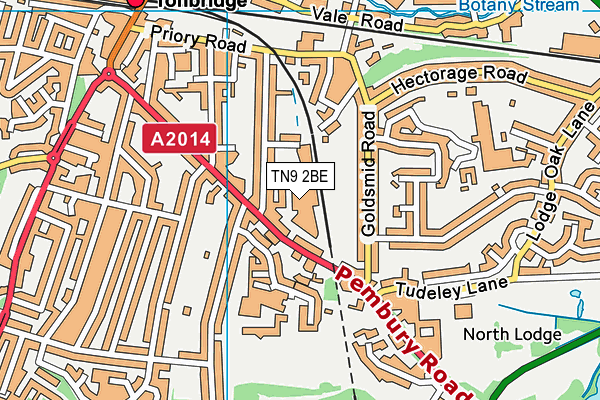 TN9 2BE map - OS VectorMap District (Ordnance Survey)