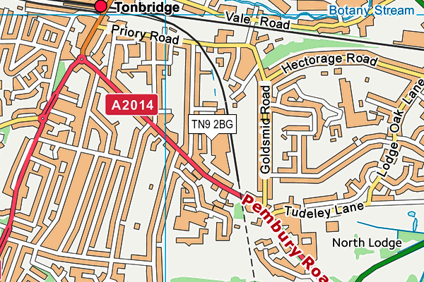 TN9 2BG map - OS VectorMap District (Ordnance Survey)