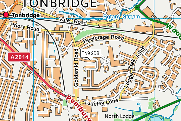 TN9 2DB map - OS VectorMap District (Ordnance Survey)