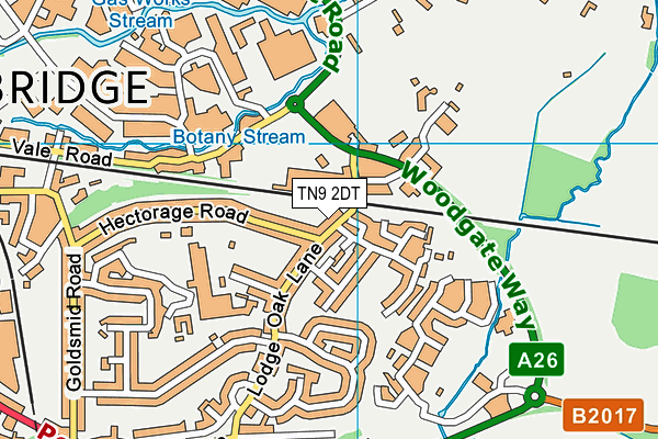 TN9 2DT map - OS VectorMap District (Ordnance Survey)
