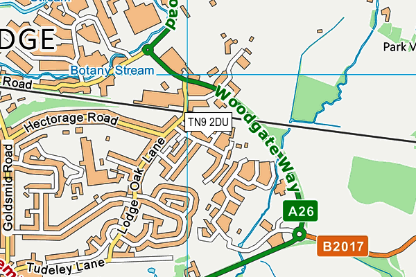 TN9 2DU map - OS VectorMap District (Ordnance Survey)