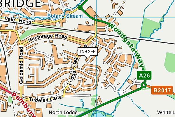 TN9 2EE map - OS VectorMap District (Ordnance Survey)