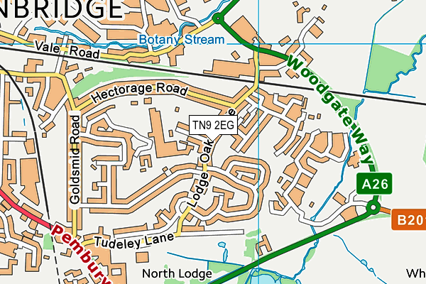 TN9 2EG map - OS VectorMap District (Ordnance Survey)