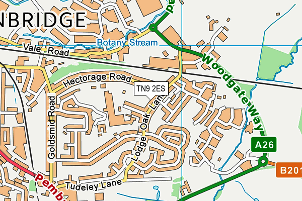 TN9 2ES map - OS VectorMap District (Ordnance Survey)