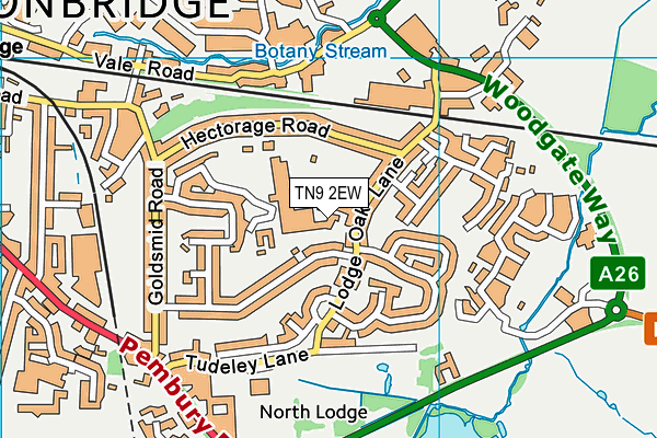 TN9 2EW map - OS VectorMap District (Ordnance Survey)