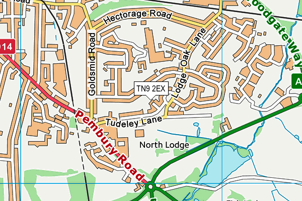 TN9 2EX map - OS VectorMap District (Ordnance Survey)