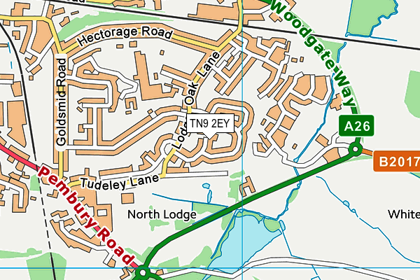 TN9 2EY map - OS VectorMap District (Ordnance Survey)