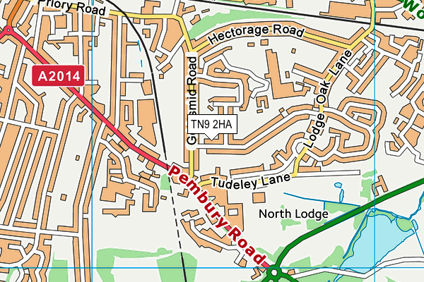 TN9 2HA map - OS VectorMap District (Ordnance Survey)