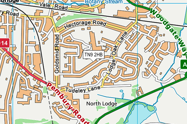 TN9 2HB map - OS VectorMap District (Ordnance Survey)