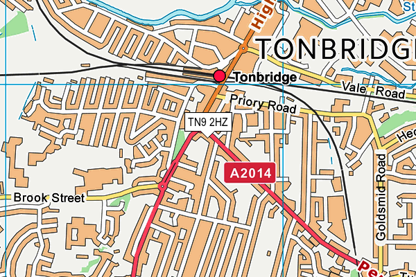 TN9 2HZ map - OS VectorMap District (Ordnance Survey)