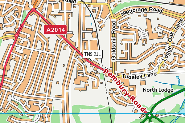 TN9 2JL map - OS VectorMap District (Ordnance Survey)