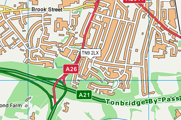 TN9 2LX map - OS VectorMap District (Ordnance Survey)