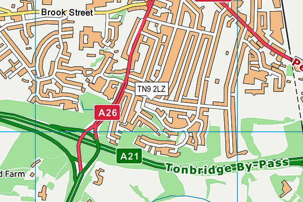 TN9 2LZ map - OS VectorMap District (Ordnance Survey)