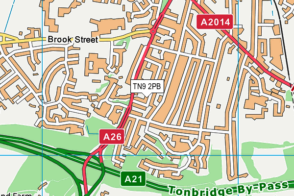 TN9 2PB map - OS VectorMap District (Ordnance Survey)