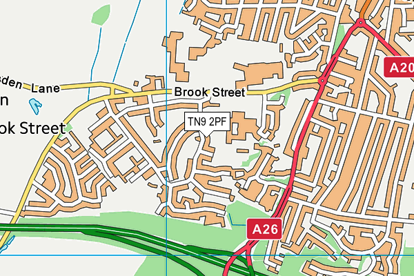 TN9 2PF map - OS VectorMap District (Ordnance Survey)