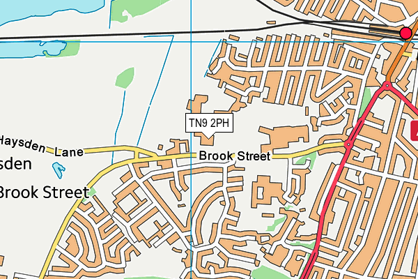 Hayesbrook Academy map (TN9 2PH) - OS VectorMap District (Ordnance Survey)