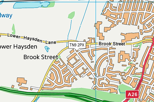 TN9 2PX map - OS VectorMap District (Ordnance Survey)