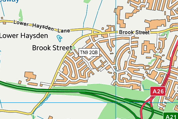 TN9 2QB map - OS VectorMap District (Ordnance Survey)