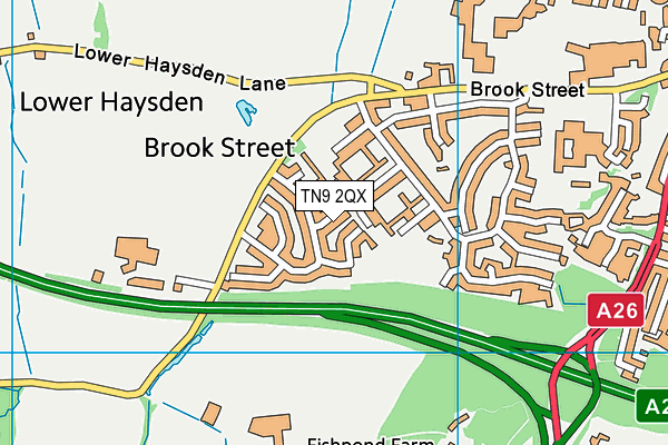 TN9 2QX map - OS VectorMap District (Ordnance Survey)