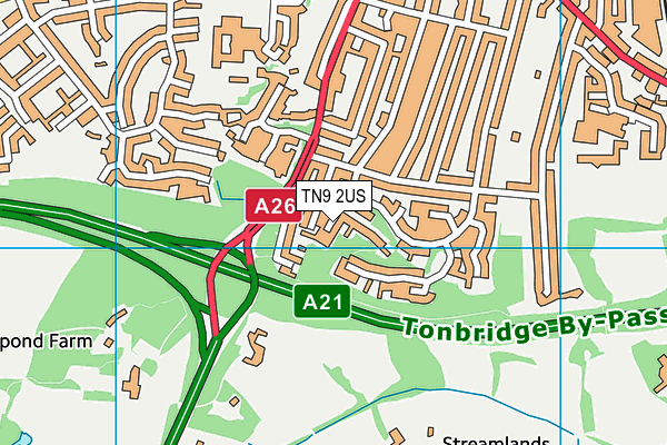 TN9 2US map - OS VectorMap District (Ordnance Survey)