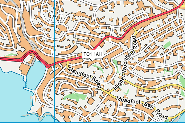 TQ1 1AH map - OS VectorMap District (Ordnance Survey)