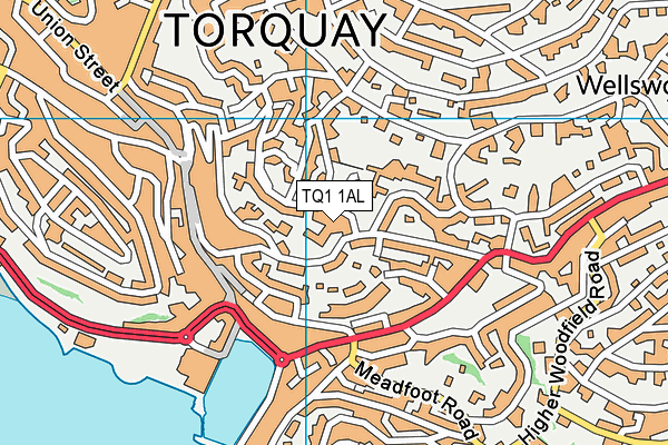 TQ1 1AL map - OS VectorMap District (Ordnance Survey)
