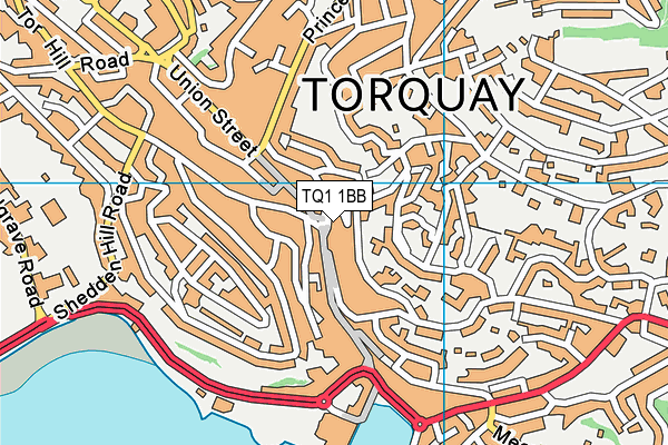 TQ1 1BB map - OS VectorMap District (Ordnance Survey)