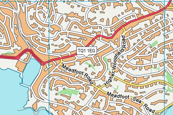 TQ1 1EG map - OS VectorMap District (Ordnance Survey)